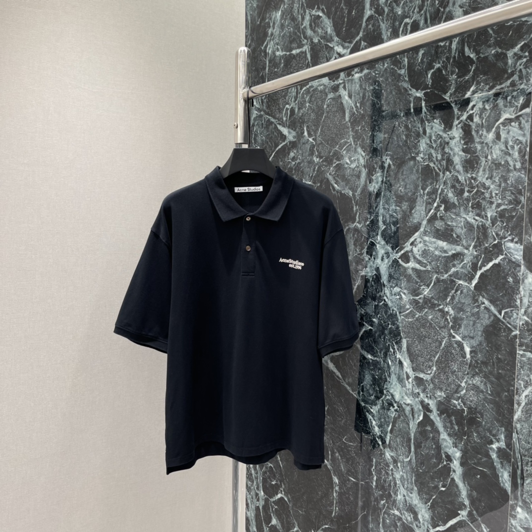 Ac 26春夏新款 短袖Polo衫 Oversize宽松版型+胸前字母品牌印花 细节满分 通勤 出街 休