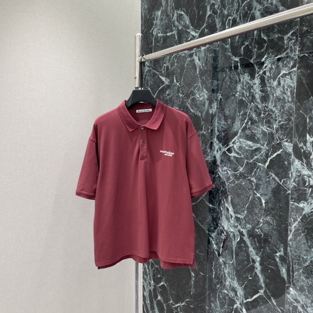 Ac 26春夏新款 短袖Polo衫 Oversize宽松版型+胸前字母品牌印花 细节满分 通勤 出街 休