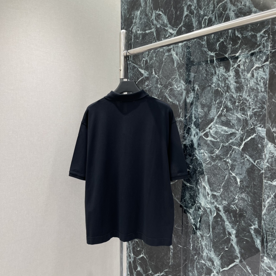 Ac 26春夏新款 短袖Polo衫 Oversize宽松版型+胸前字母品牌印花 细节满分 通勤 出街 休