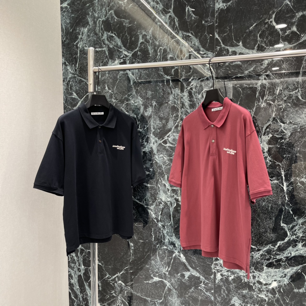 Ac 26春夏新款 短袖Polo衫 Oversize宽松版型+胸前字母品牌印花 细节满分 通勤 出街 休