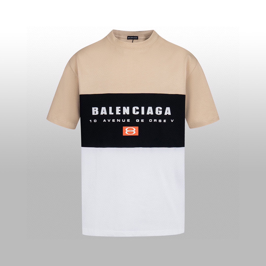 P85 Alta calidad [BALENCIAG*] Nueva camiseta de manga corta para primavera y verano Tecnología europea de impresión dig…