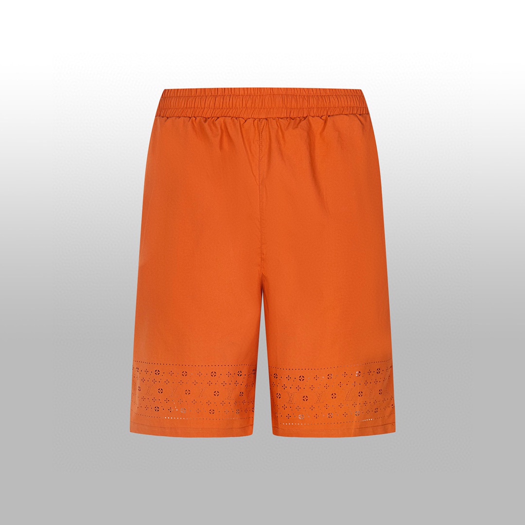 P115 versión alta [1v] Pantalones cortos nuevos de principios de primavera, diseño calado de flores quemadas con logoti…