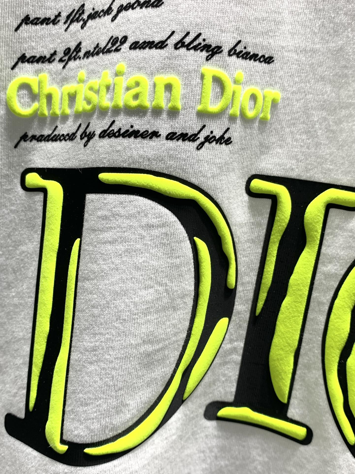 Dior 隔天 不退换Dior 立体压胶联名T恤
