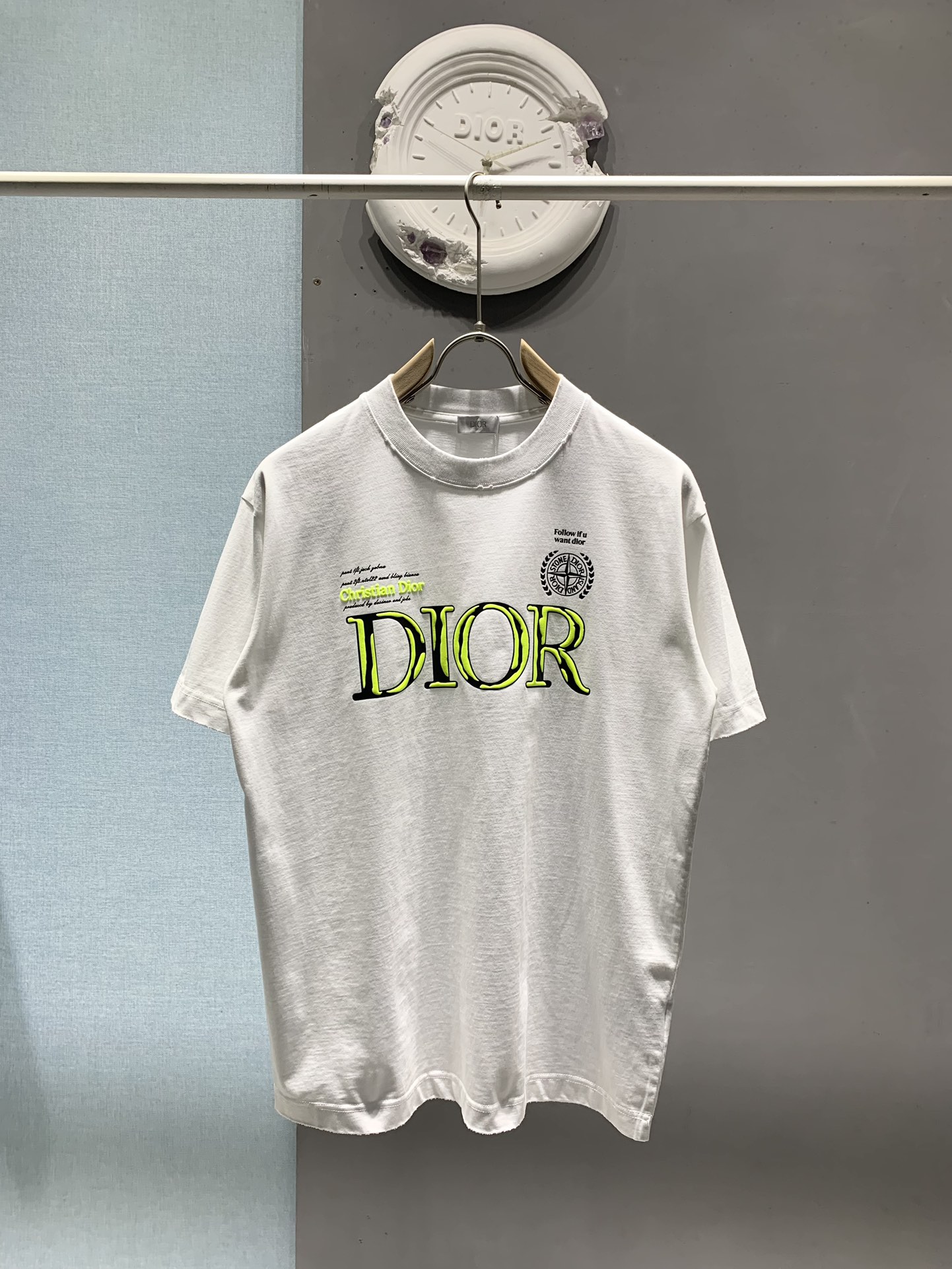 Dior 隔天 不退换Dior 立体压胶联名T恤