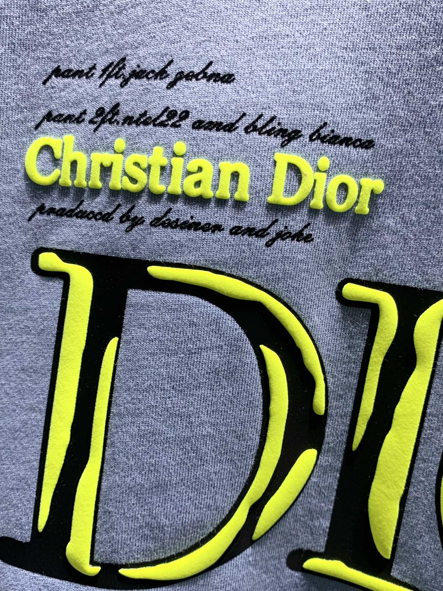 Dior 隔天 不退换Dior 立体压胶联名T恤