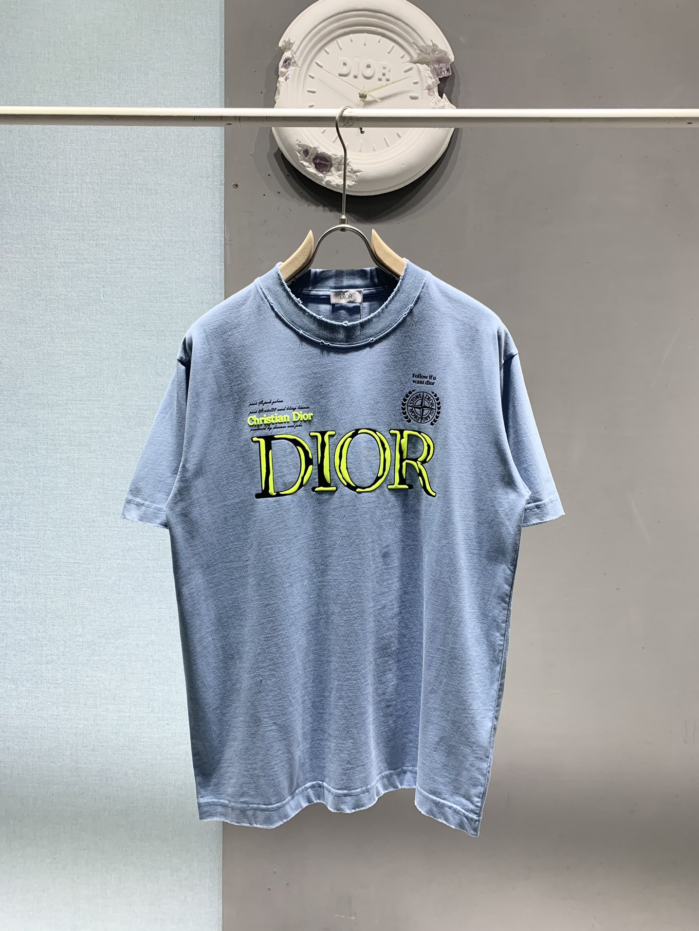 Dior 隔天 不退换Dior 立体压胶联名T恤
