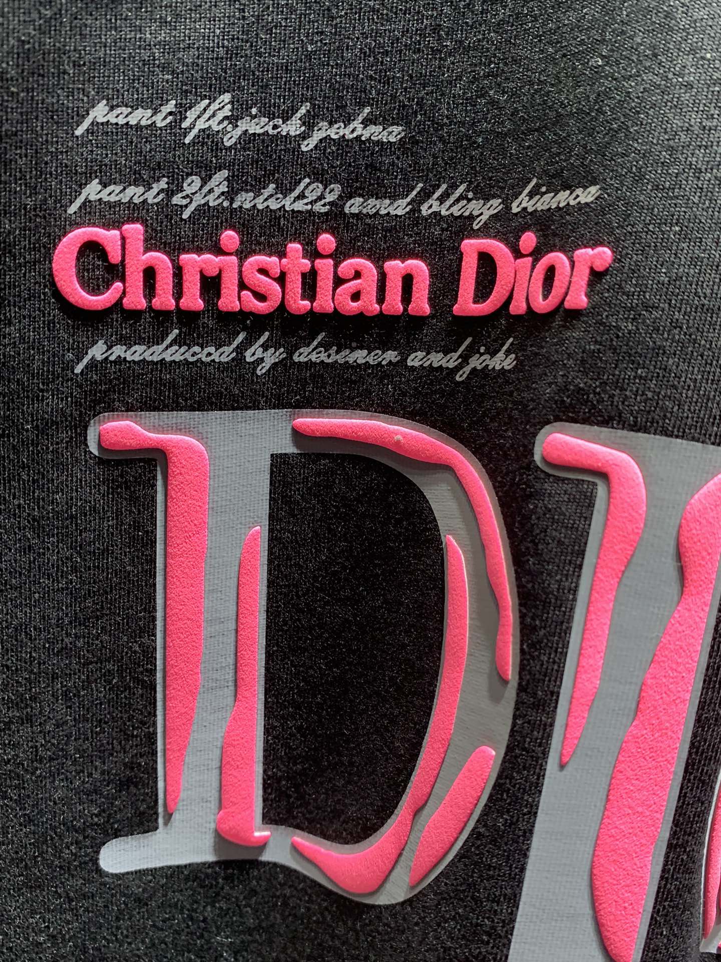 Dior 隔天 不退换Dior 立体压胶联名T恤