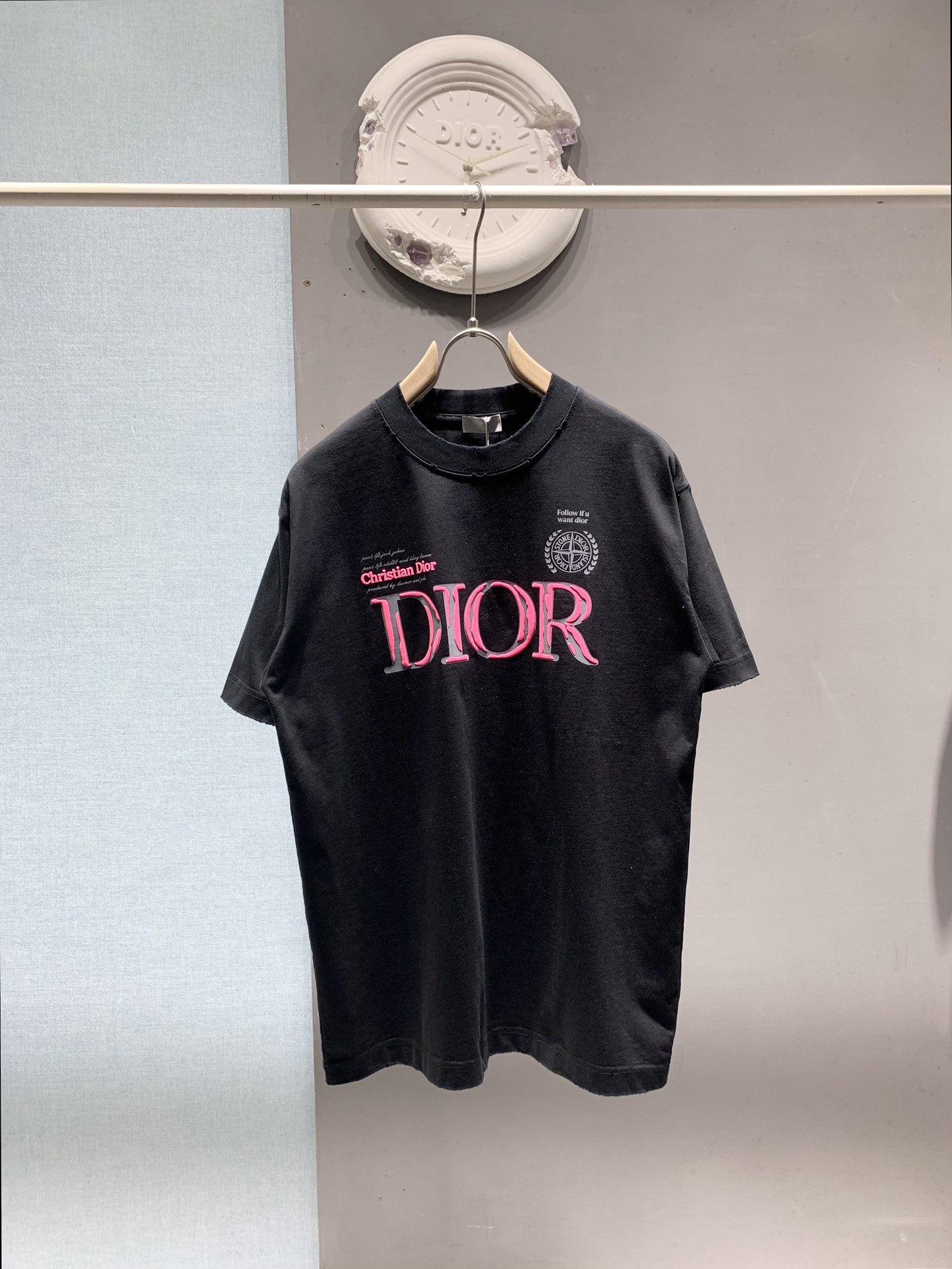 Dior 隔天 不退换Dior 立体压胶联名T恤