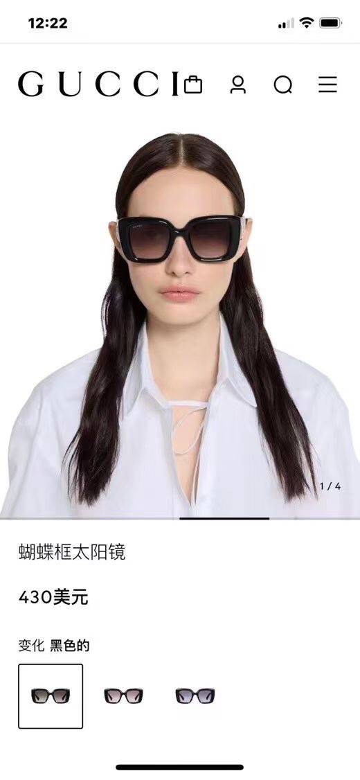 ‼️ 模特图 GUCCI🐝🐝🐝MODEL：GG1560S🐝🐝🐝SIZE:52口22-145🐝🐝🐝