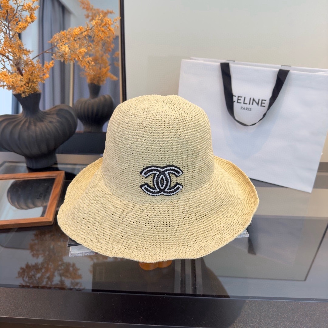 NO:743042,Chanel summer folding straw hat, pure crochet, head circumference 57cm, foldable hat straw hat bucket hat baseball cap, hat, chanel, chanel, espadrilles, hats19860909Chanel香奈儿夏款折叠草帽,纯收工钩织,头围57cm,可折叠帽子草帽渔夫帽棒球帽,帽子,chanel,chanel,espadrilles,hats,hat