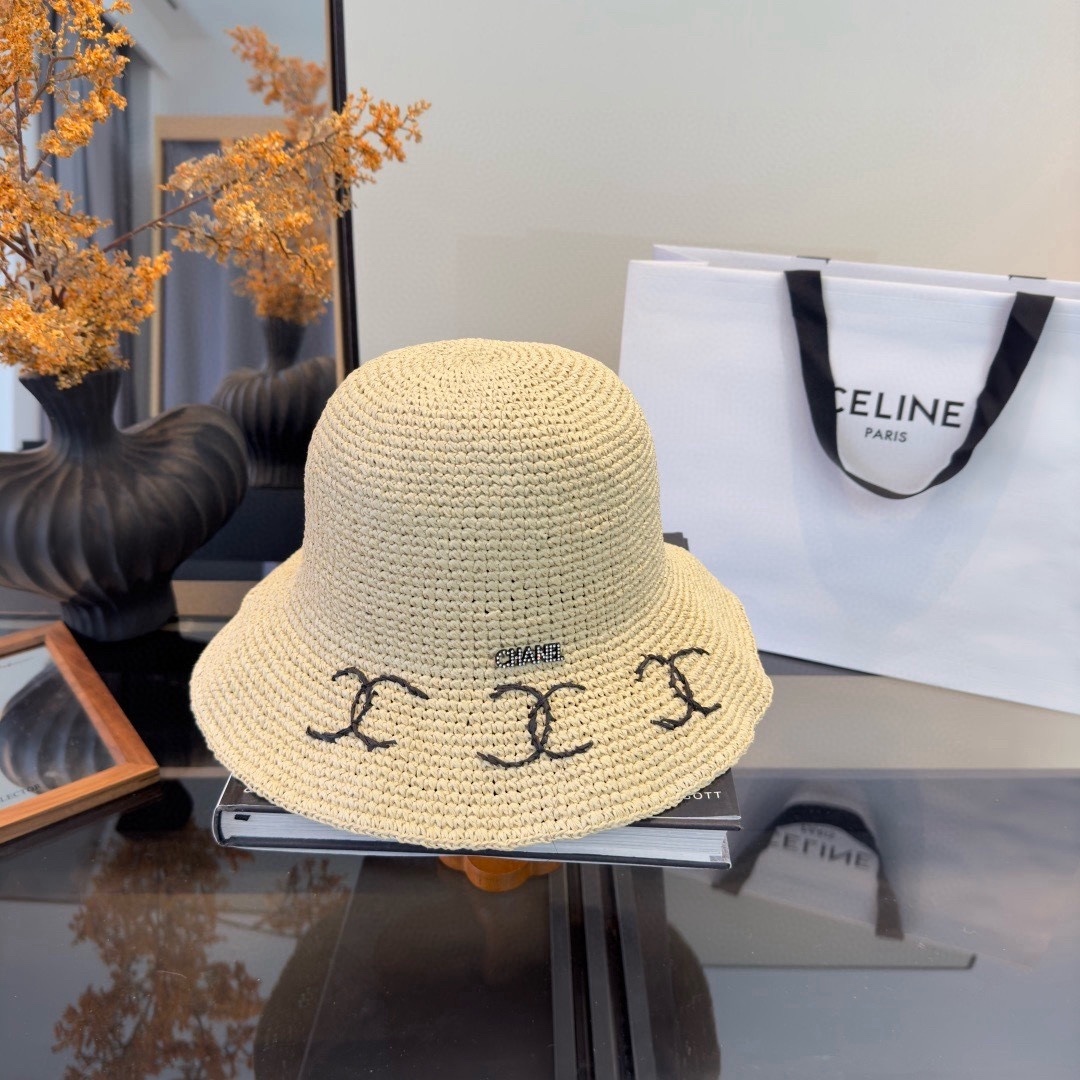 NO:743050,Chanel summer folding straw hat, pure crochet, head circumference 57cm, foldable hat straw hat bucket hat baseball cap, hat, chanel, chanel, espadrilles, hats19860909Chanel香奈儿夏款折叠草帽,纯收工钩织,头围57cm,可折叠帽子草帽渔夫帽棒球帽,帽子,chanel,chanel,espadrilles,hats,hat