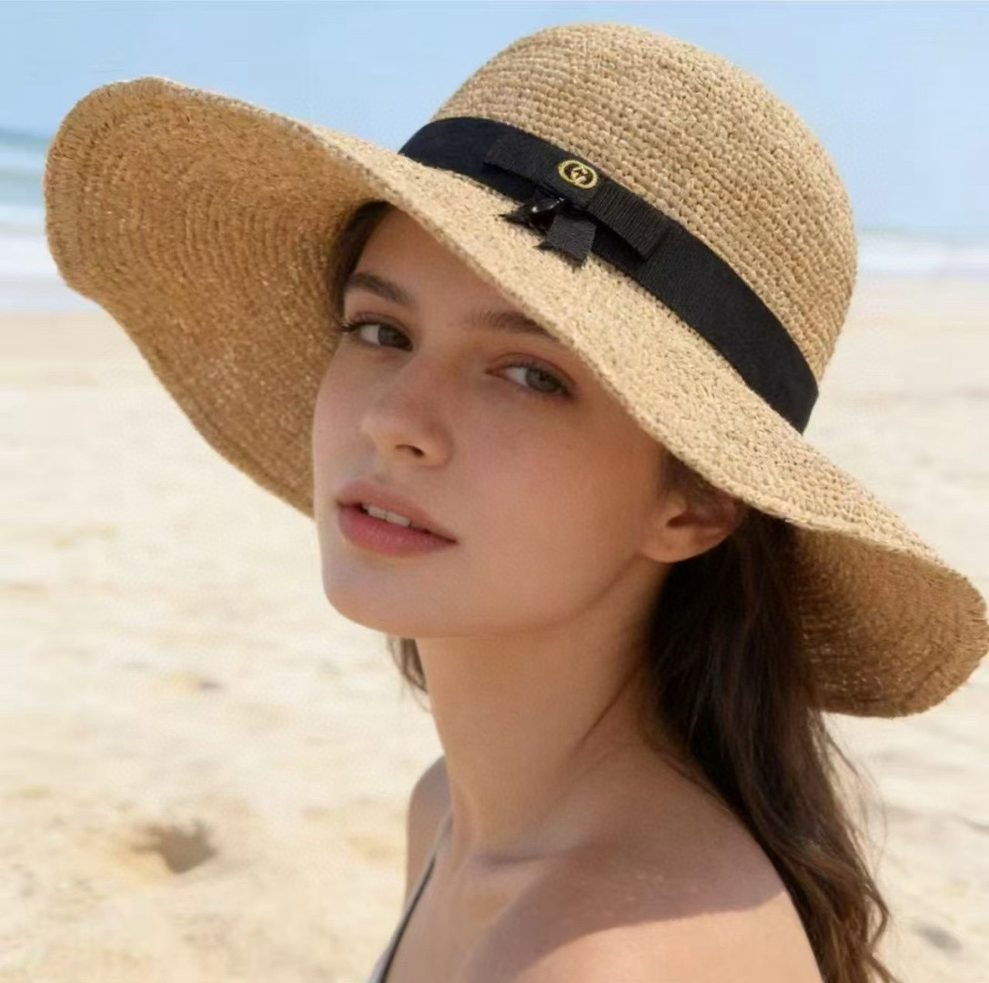 NO:743060,Gucci Gucci new raffia straw hat, beach big brim hat, head circumference 57cm hat straw hat fisherman hat baseball cap, hat, gucci, espadrilles, hats19860909Gucci古奇新款拉菲草帽,沙滩大檐帽,头围57cm帽子草帽渔夫帽棒球帽,帽子,gucci,espadrilles,hats,hat