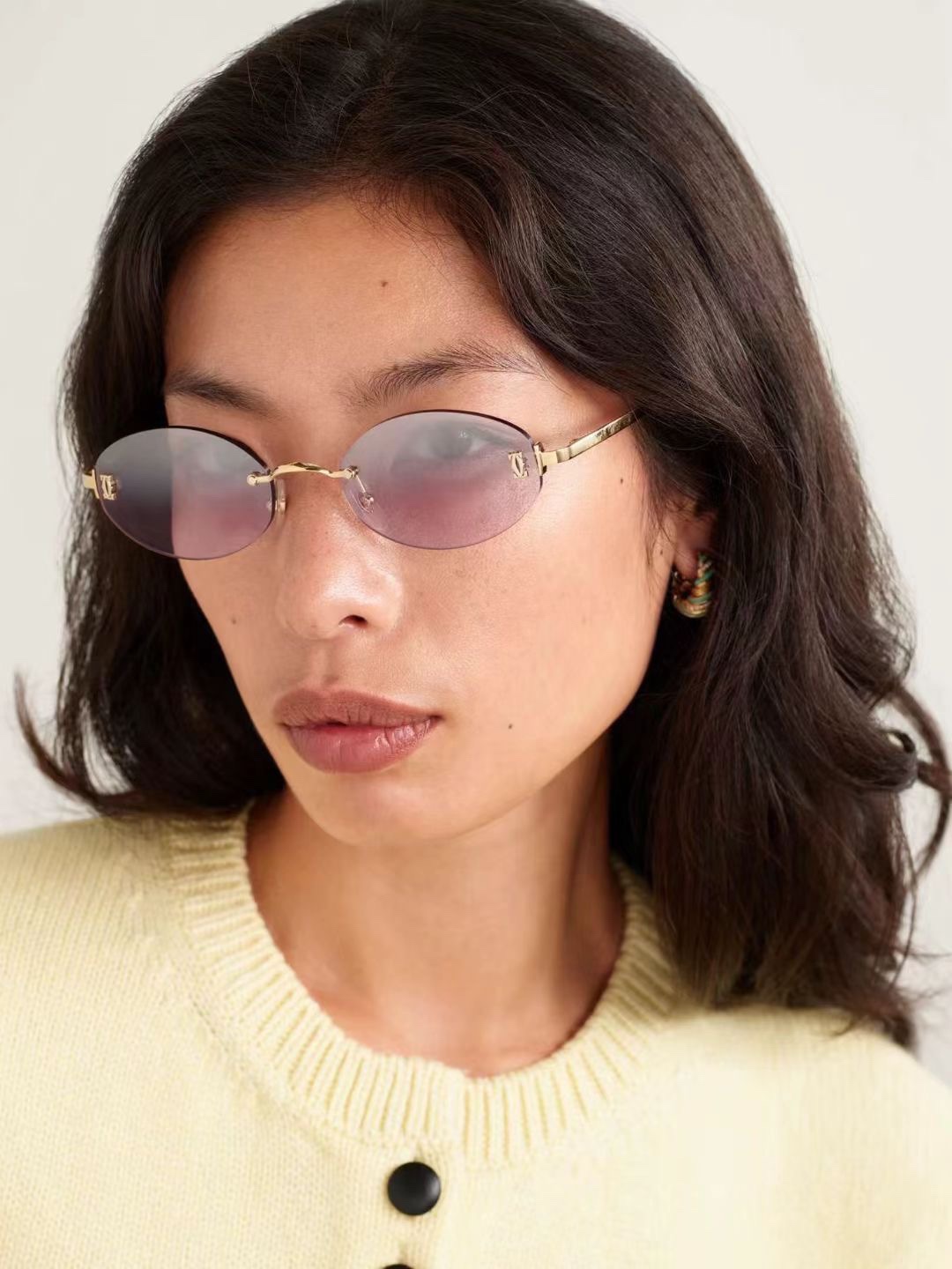 NO:764997,Color-changing film P Modct0592s Iconic 'Double C' frameless design shows retro style 'Double C' sunglasses echo vintage styles. size 55 mouth 20 - glasses, sunglasses, sunglasses, glasses19860909变色片P Modct0592s 标志性“双C”无框设计 尽显复古风范 'Double C' sunglasses echo vintage styles. size55口20-眼镜墨镜太阳镜,眼镜,glasses