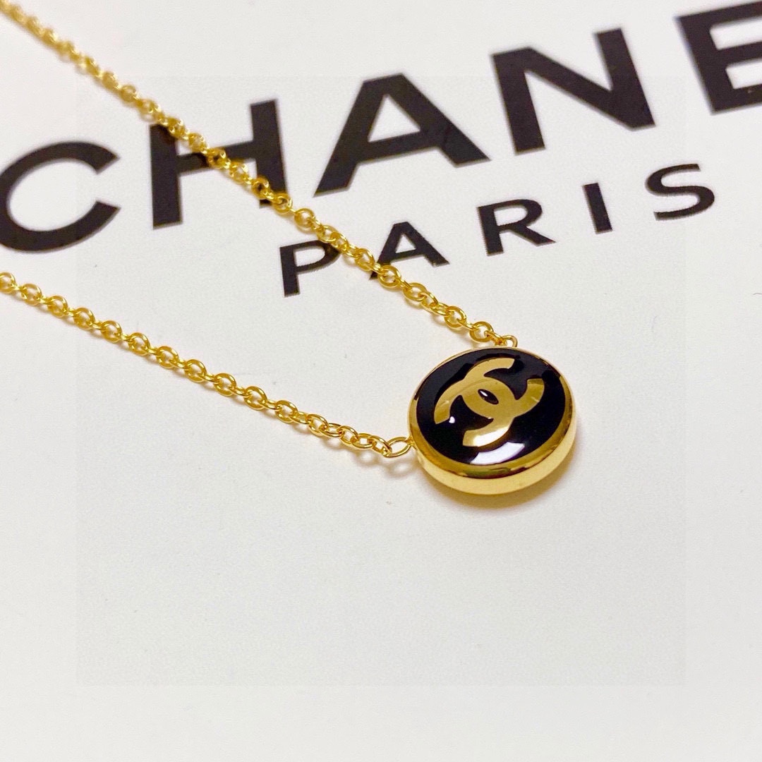 Chanel Chanel 小香风中古黑金系列独家金豆豆精工项链24K真金电镀保色项链