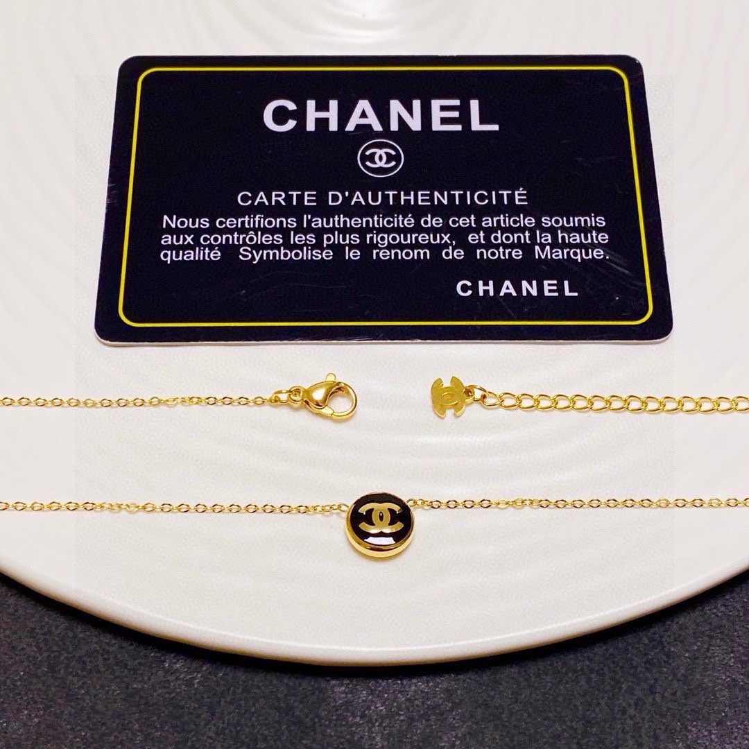 Chanel Chanel 小香风中古黑金系列独家金豆豆精工项链24K真金电镀保色项链