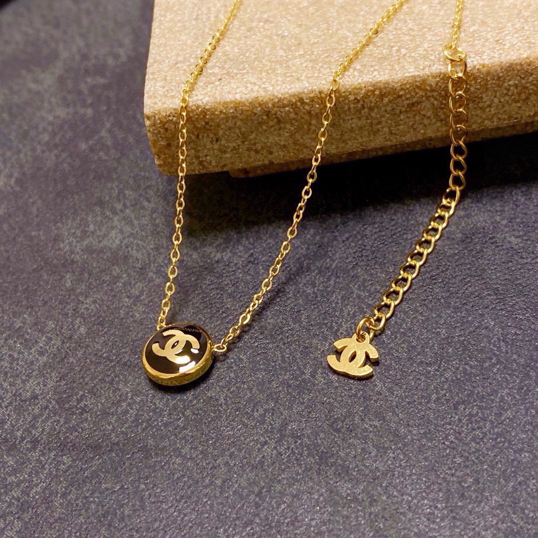 Chanel Chanel 小香风中古黑金系列独家金豆豆精工项链24K真金电镀保色项链