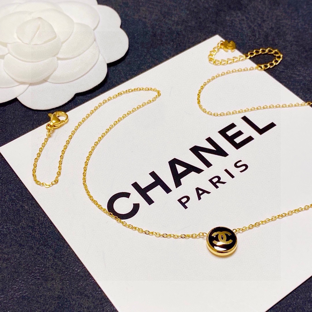 Chanel Chanel 小香风中古黑金系列独家金豆豆精工项链24K真金电镀保色项链