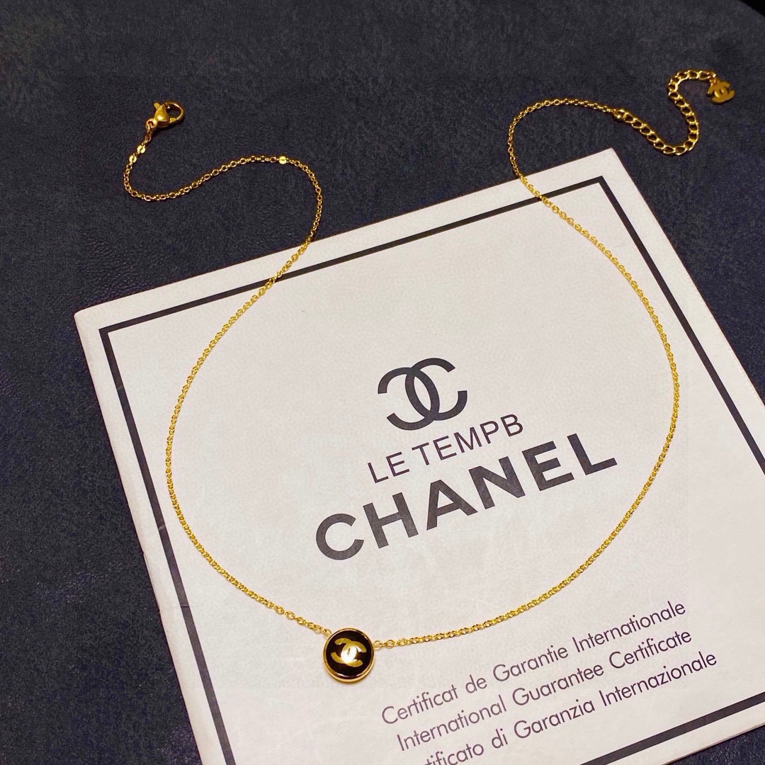 Chanel Chanel 小香风中古黑金系列独家金豆豆精工项链24K真金电镀保色项链