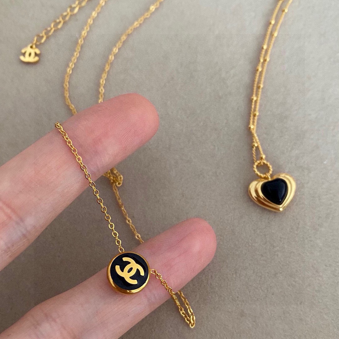 Chanel Chanel 小香风中古黑金系列独家金豆豆精工项链24K真金电镀保色项链