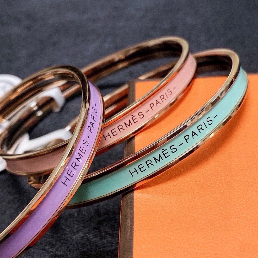 Hermès 小红书 推荐 爱马仕Hermes珐琅手镯小号细款高版本