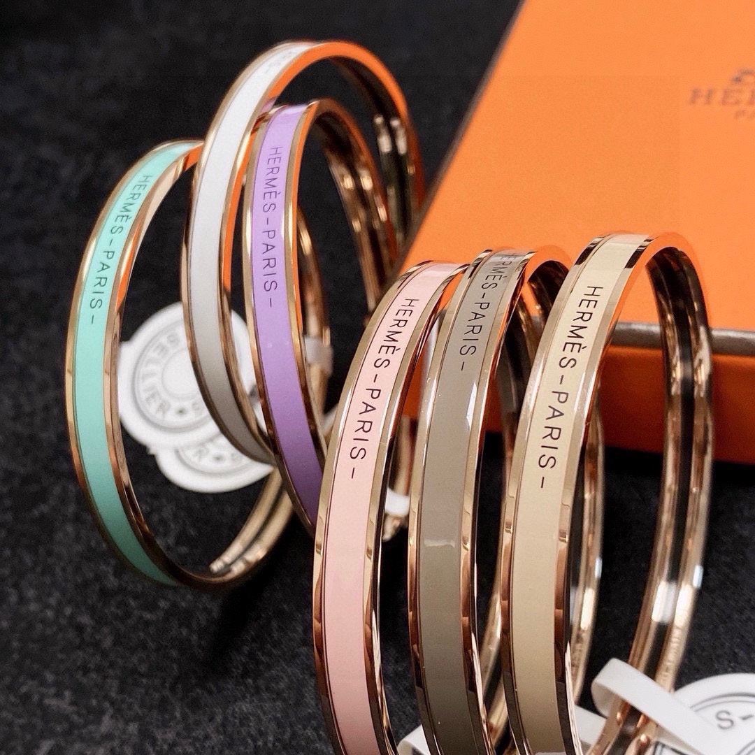 Hermès 小红书 推荐 爱马仕Hermes珐琅手镯小号细款高版本