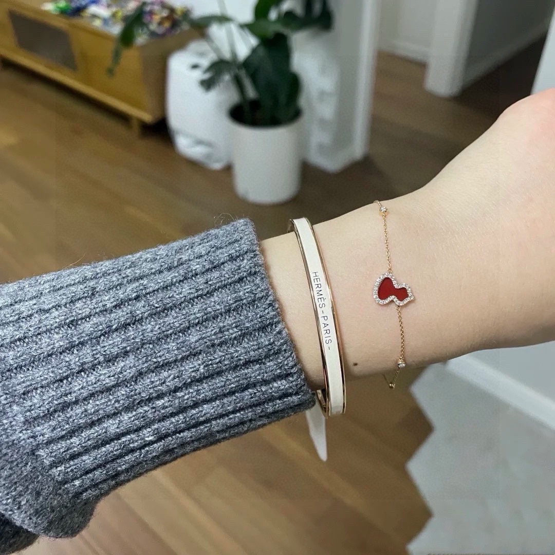 Hermès 小红书 推荐 爱马仕Hermes珐琅手镯小号细款高版本