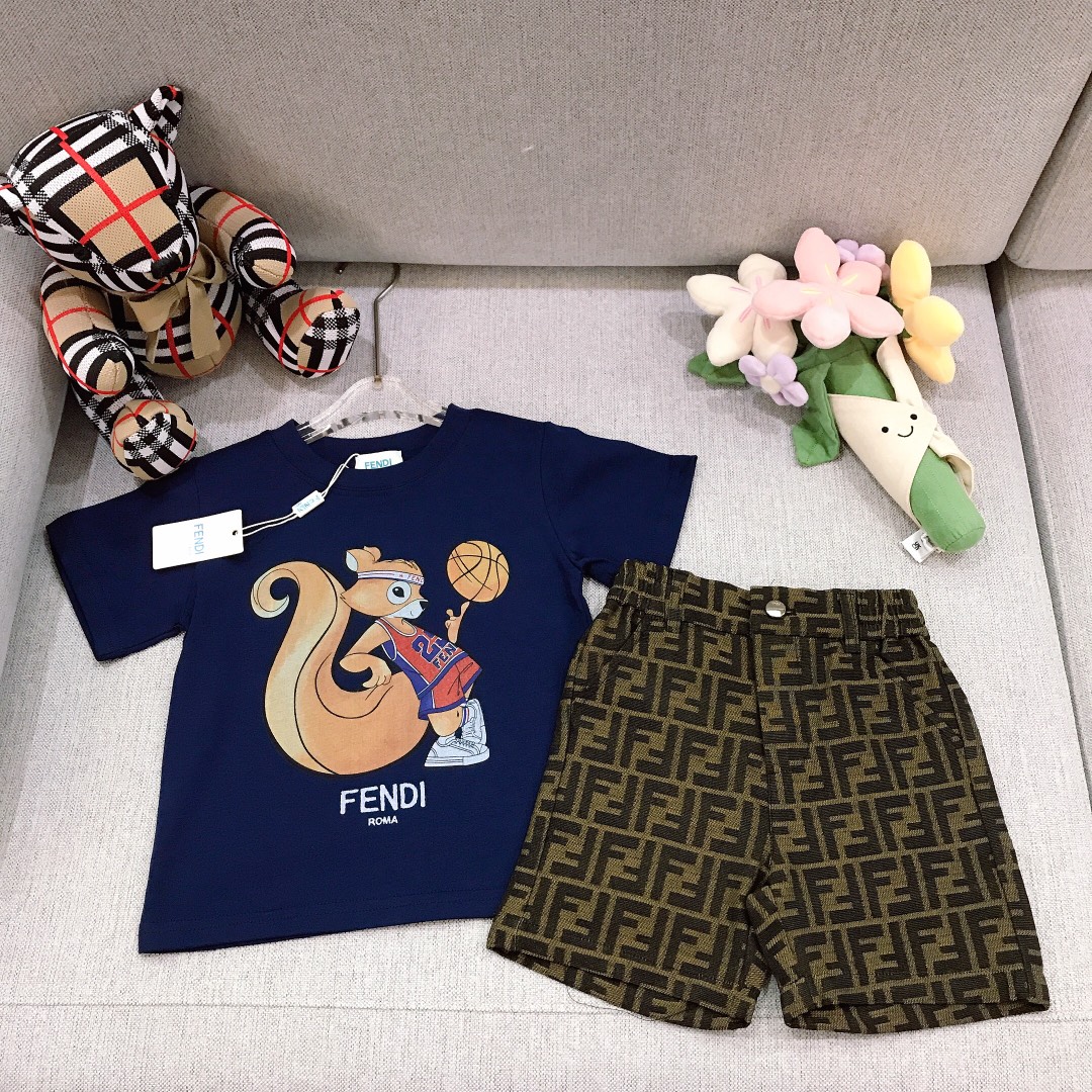 Alta costura solo cambio de talla. Tallas: 90-150 FEND* Para hermanos - Serie limitada [🐿️ Camiseta de algodón puro + …