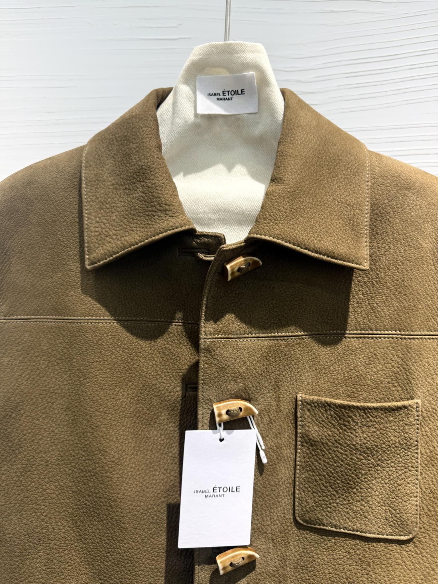 NO:784977,Isebell marant 2026ss early spring olive goatskin jacket original texture S/L, women's clothing, jackets & coats, sheepskin,19860909Isebell marant 2026ss 早春 橄榄色山羊皮外套原肌理 S/L,女装,jackets & coats,sheepskin,,Women's clothing