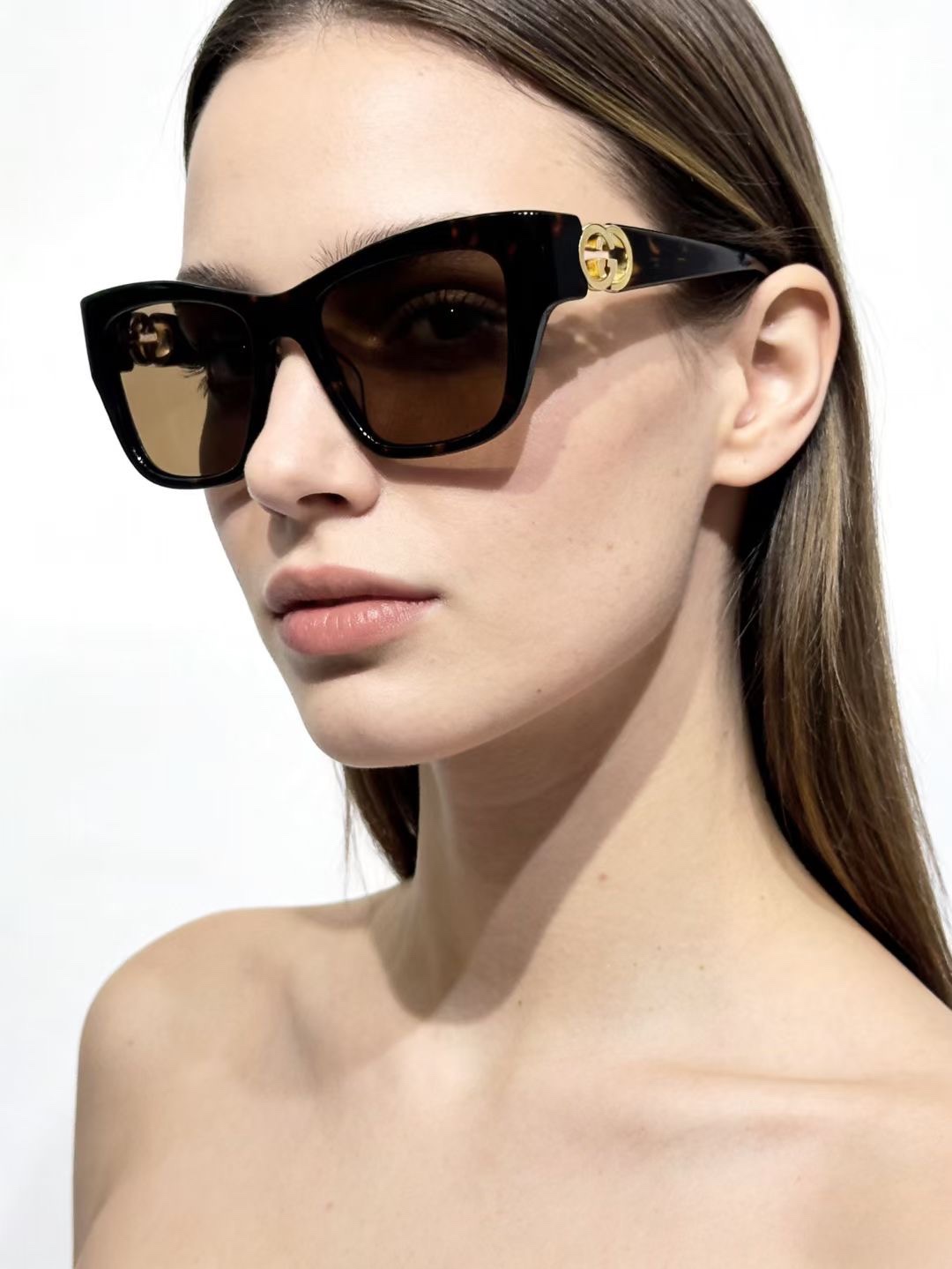 ‼️ 模特图 GUCCI*🐝🐝🐝MODEL：GG2124O 🐝🐝🐝SIZE:52口18-135 🐝🐝🐝