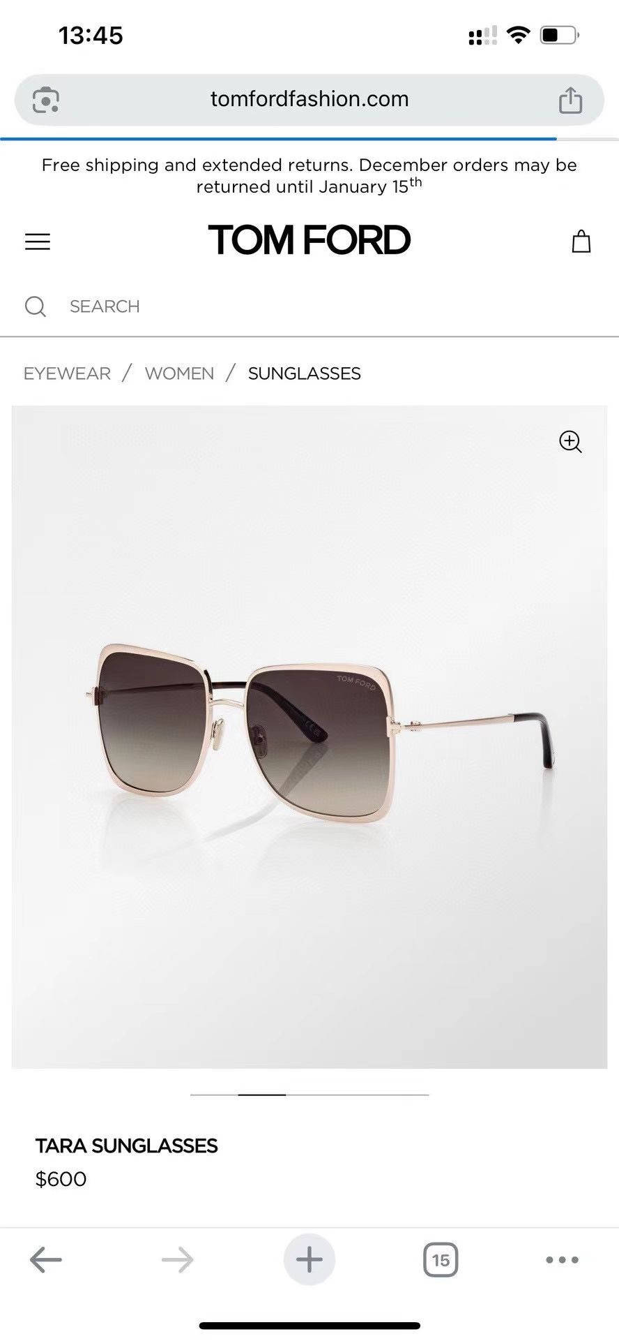 ‼️ 官网图 TOM FOR*💫💫💫MODEL：TF1319💫💫💫SIZE：57口17-140💫💫💫