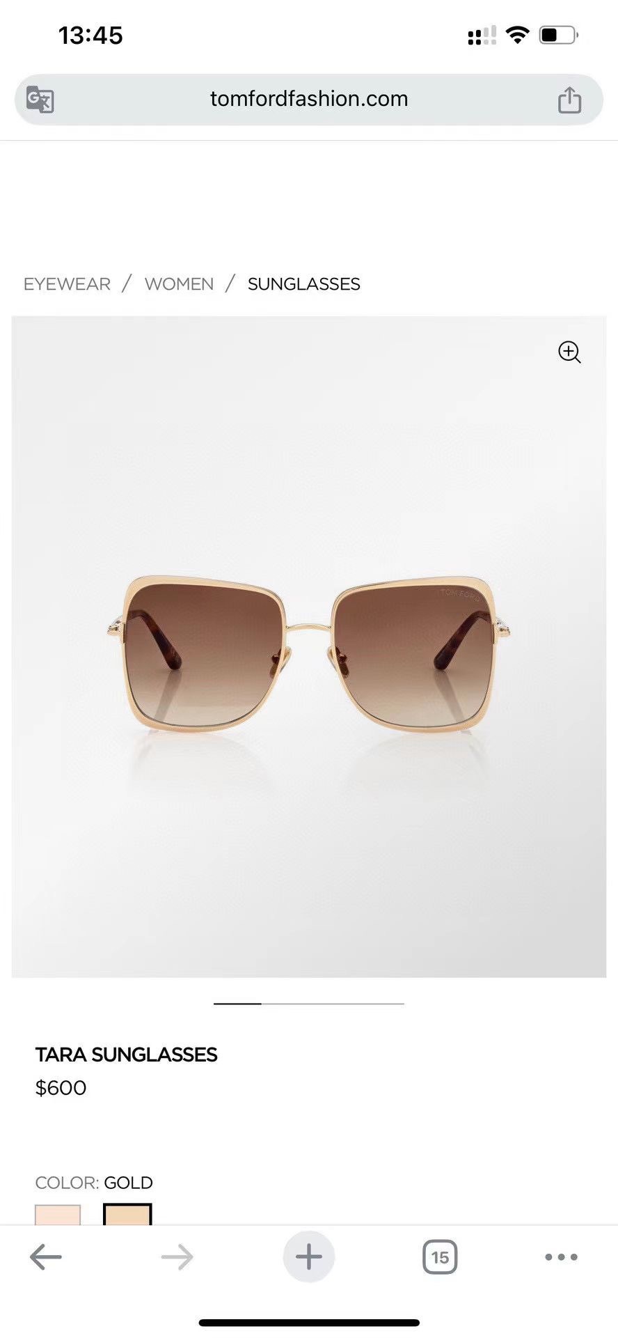 ‼️ 官网图 TOM FOR*💫💫💫MODEL：TF1319💫💫💫SIZE：57口17-140💫💫💫