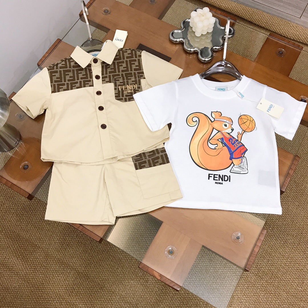 Alta costura solo cambio de talla Conjunto de tres piezas Tallas: 90-150 FEND* Conjunto de tres piezas moderno y de mod…