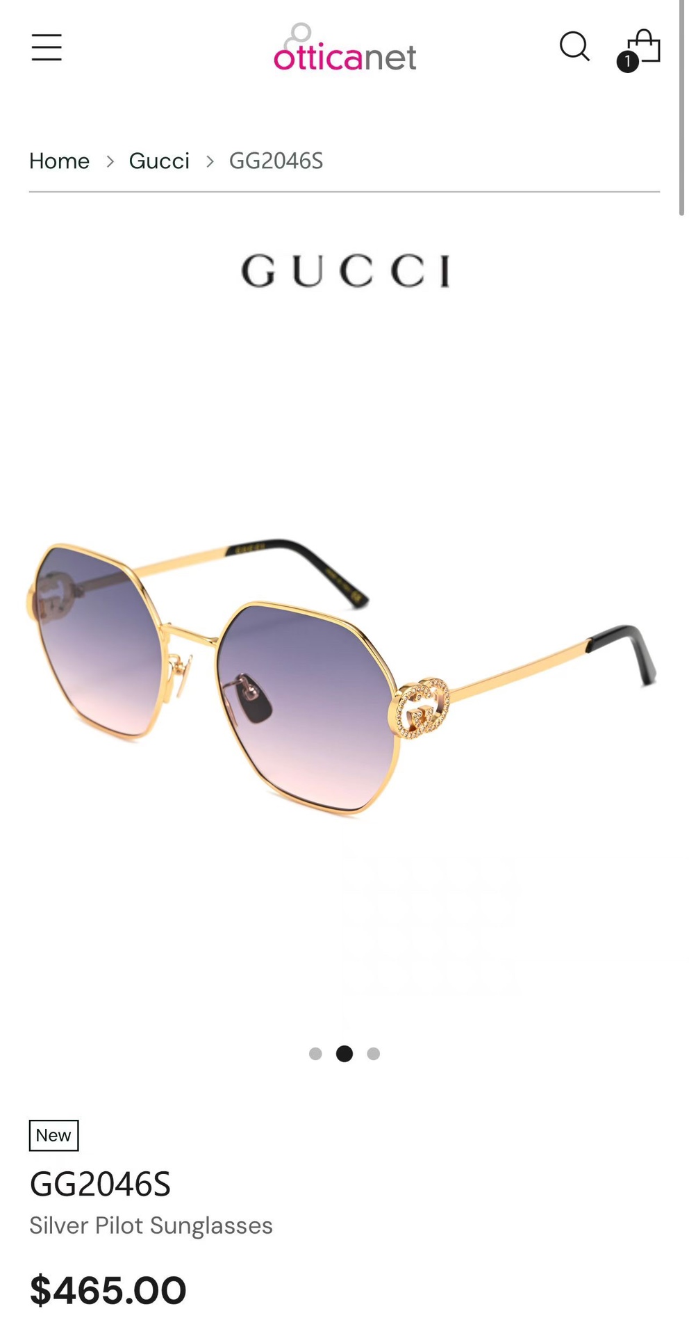 ‼️ 官网图 GUCC*🐝🐝🐝MODEL：GG2046S 🐝🐝🐝SIZE:58口20-135 🐝🐝🐝～