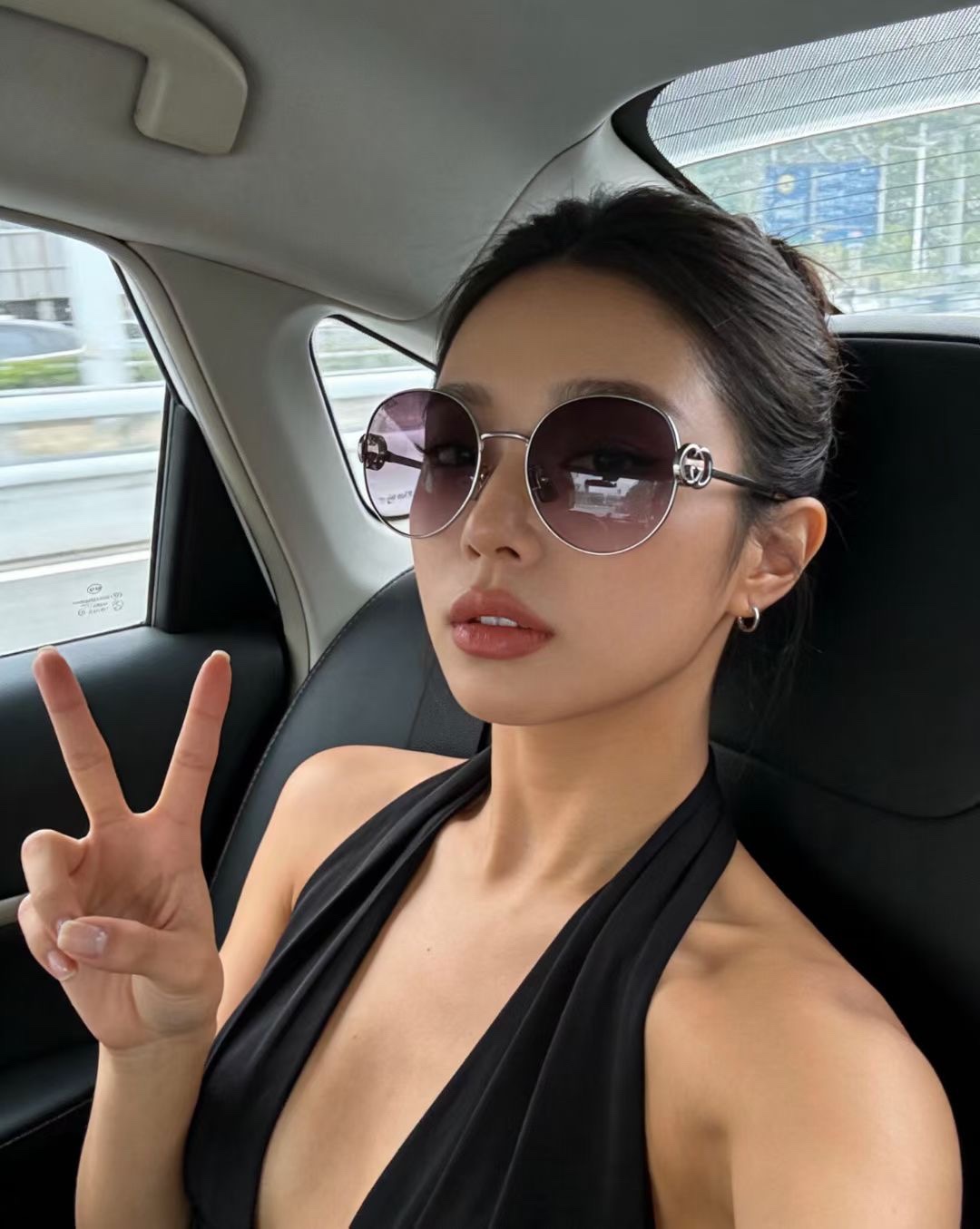 ‼️ 模特图 GUCC*🐝🐝🐝MODEL：GG2047S 🐝🐝🐝SIZE:58口20-135 🐝🐝🐝～