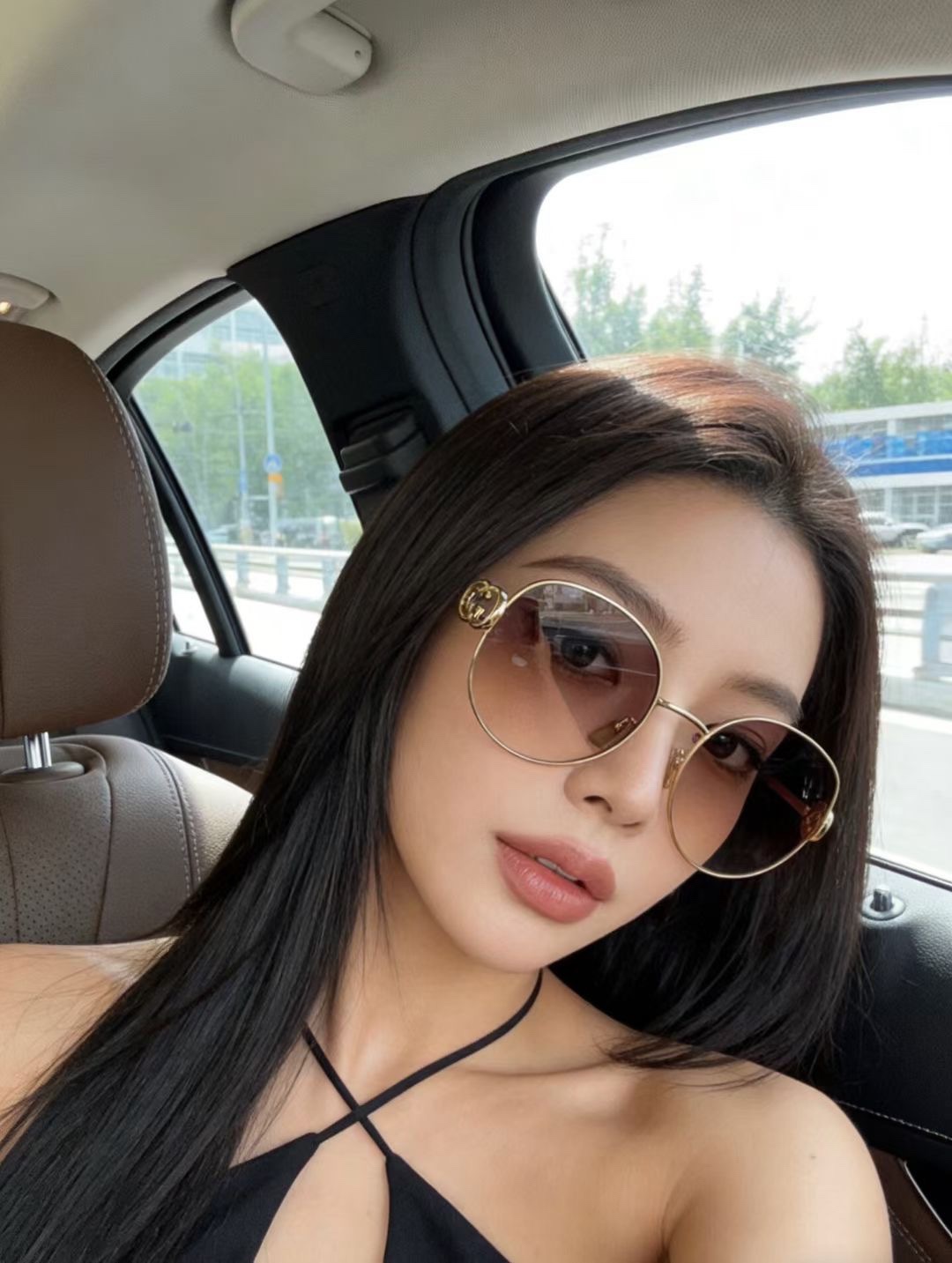 ‼️ 模特图 GUCC*🐝🐝🐝MODEL：GG2047S 🐝🐝🐝SIZE:58口20-135 🐝🐝🐝～