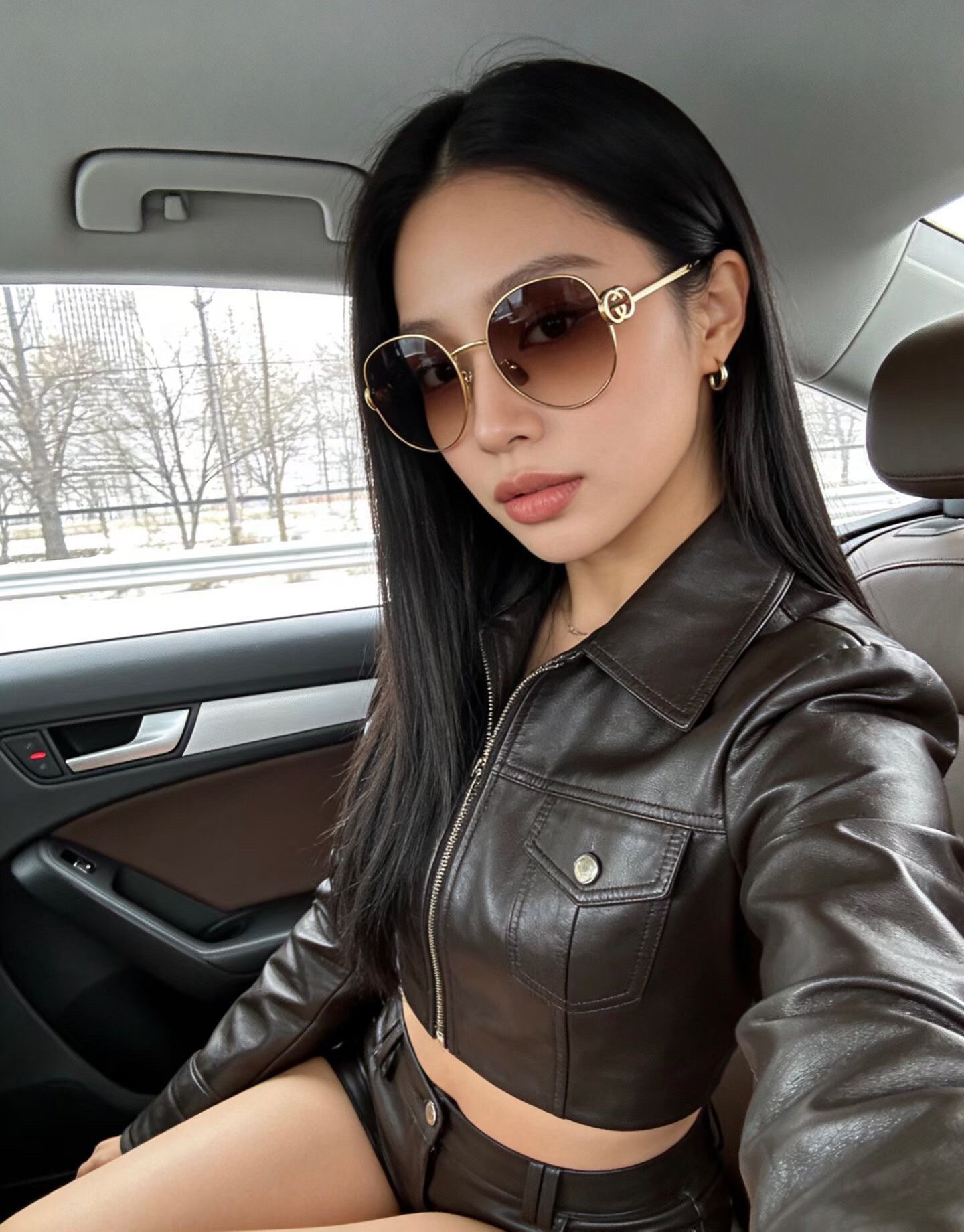 ‼️ 模特图 GUCC*🐝🐝🐝MODEL：GG2047S 🐝🐝🐝SIZE:58口20-135 🐝🐝🐝～