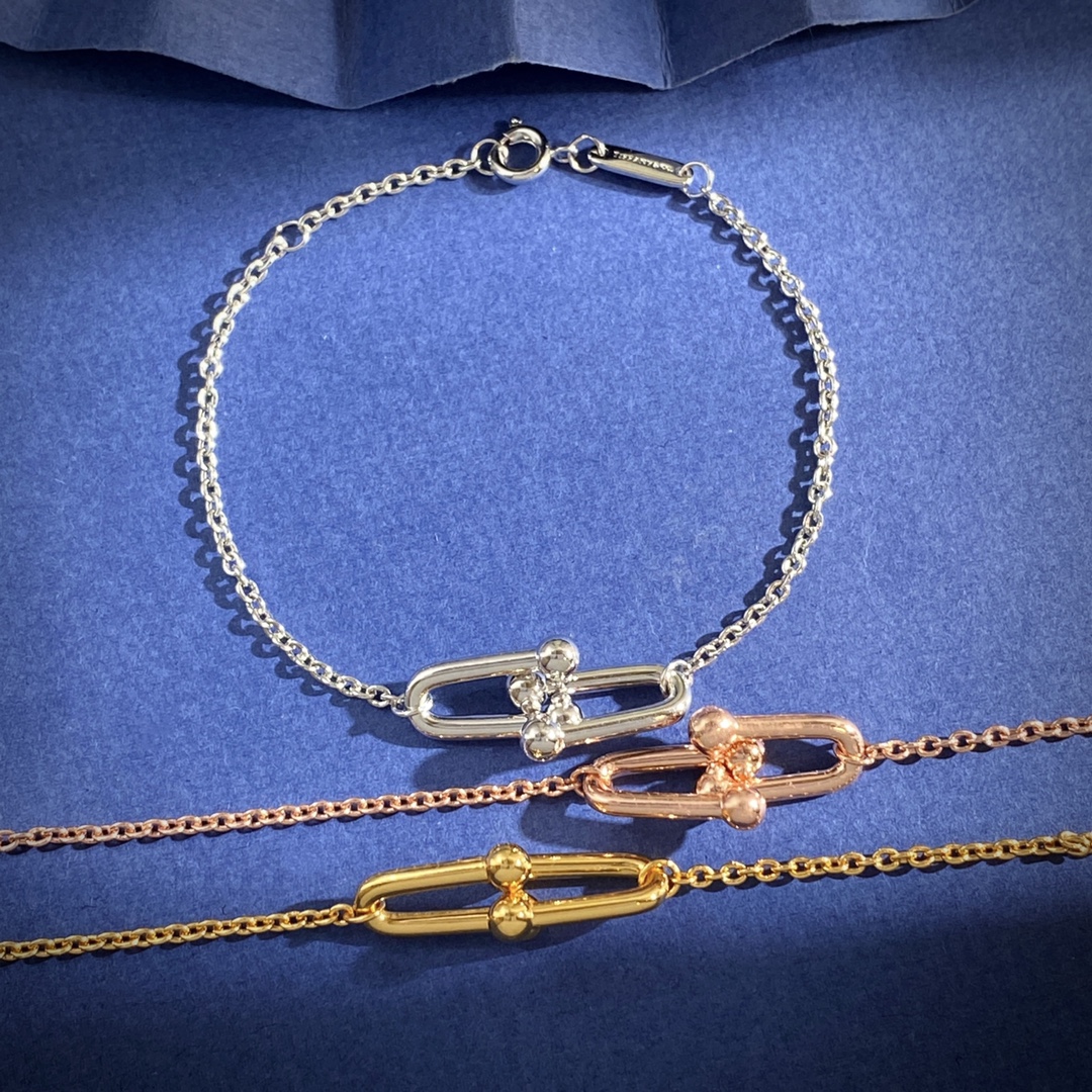 Tiffany & Co. Tiffany&Co蒂芙尼 光面双节竹节单链条手链