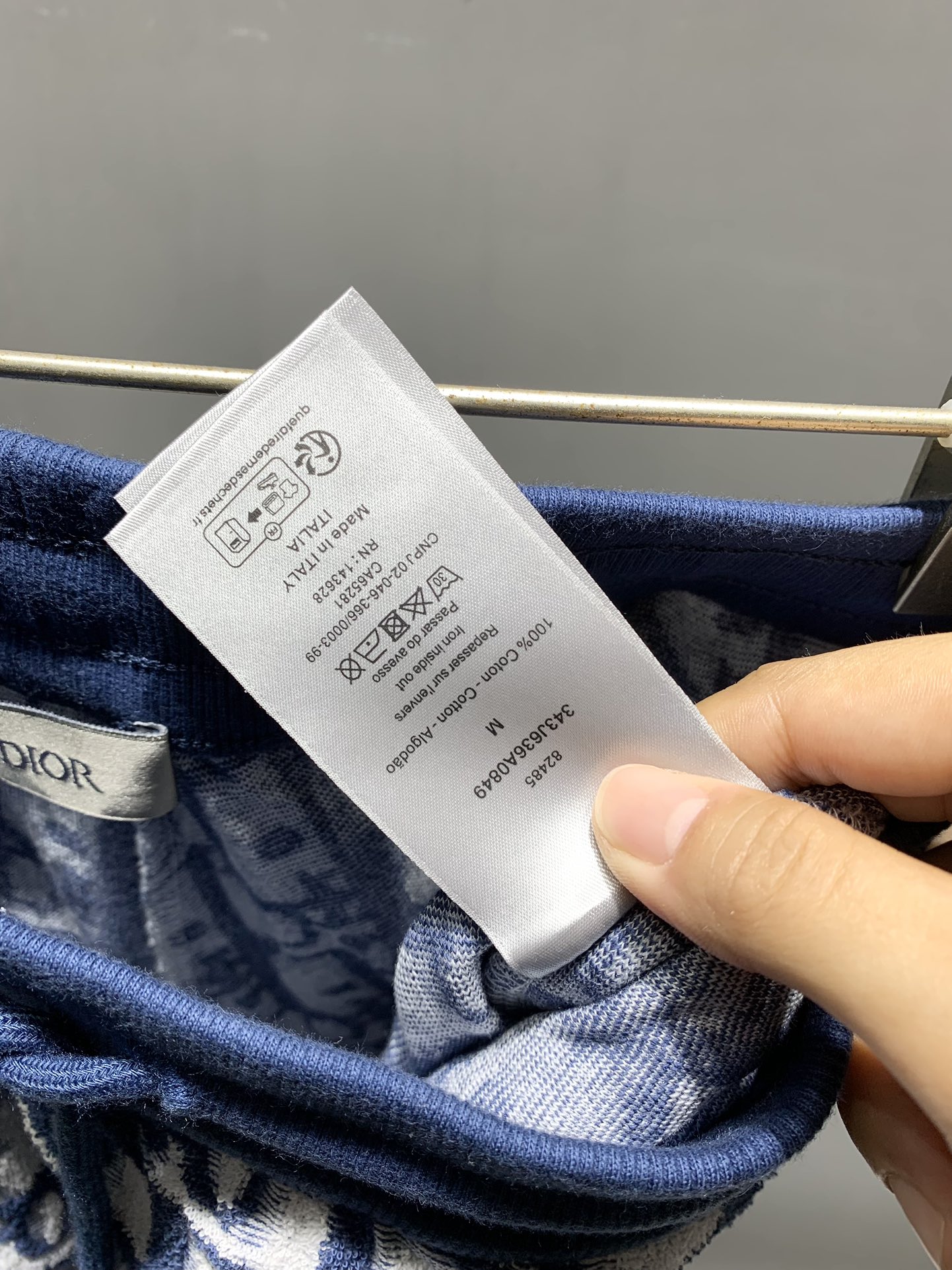 Dior 不退换Dior Oblique毛巾提花短裤