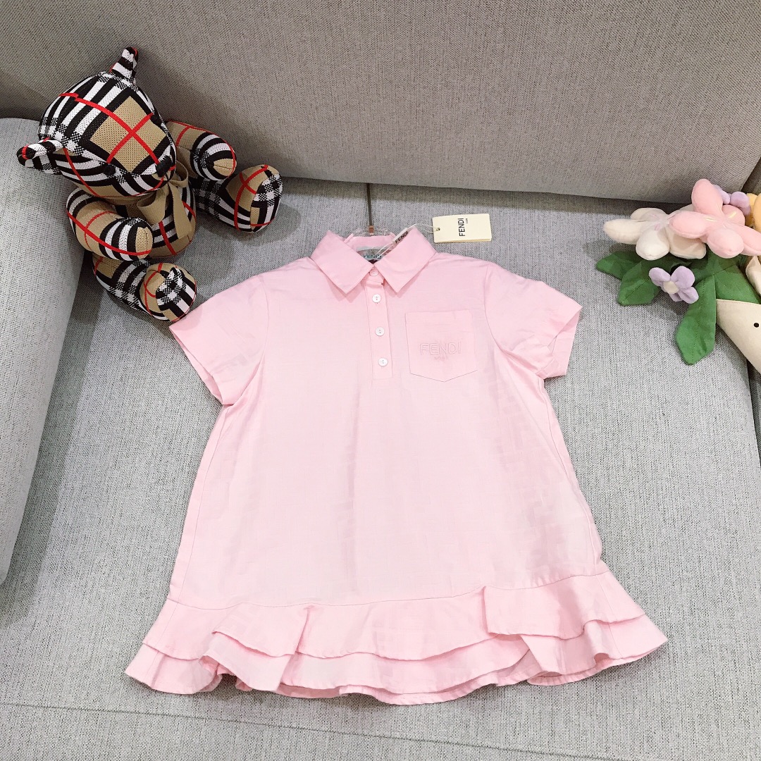 Alta costura, solo cambio de talla, FEND*, vestido de muñeca con cuello pequeño, modelo exquisito, color rosa lechoso d…