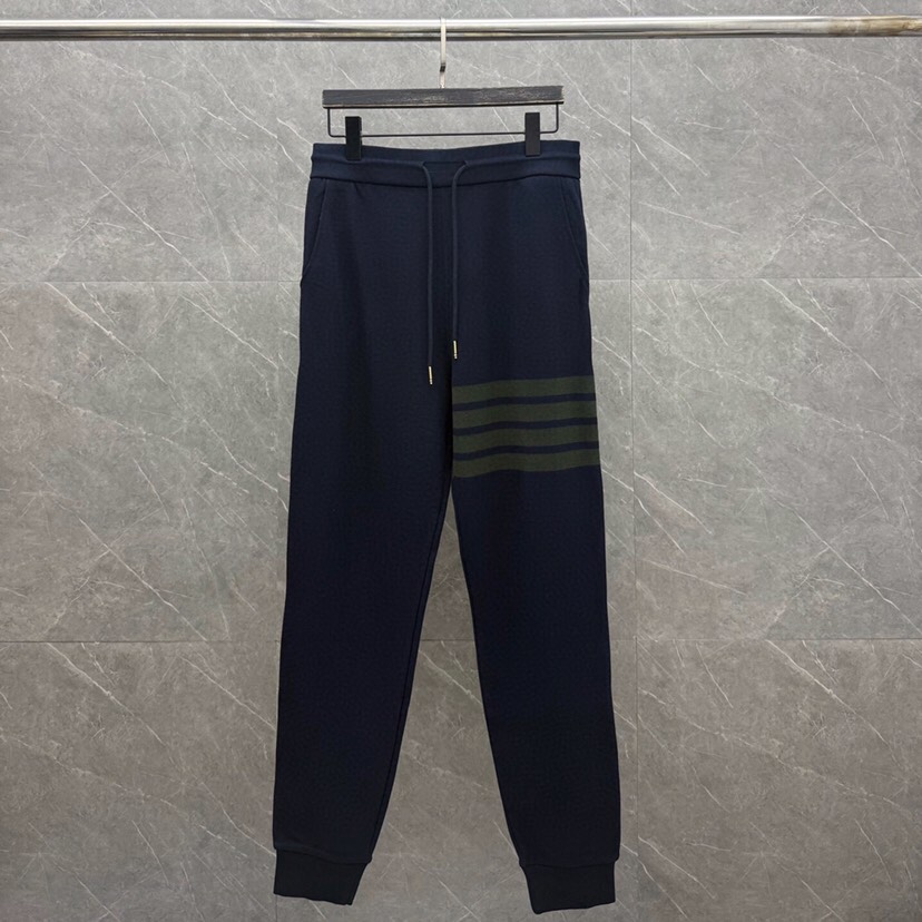 THOM BROWNE 汤姆布朗 TB网眼朱地色织新配色长裤休闲裤 \n码数：1-5 颜色：灰色 藏蓝\