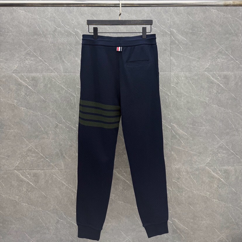 THOM BROWNE 汤姆布朗 TB网眼朱地色织新配色长裤休闲裤 \n码数：1-5 颜色：灰色 藏蓝\