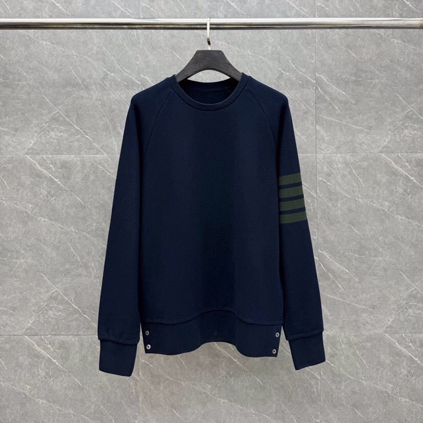 THOM BROWNE 汤姆布朗 TB 网眼朱地色织新配色卫衣圆领套装，休闲圆领卫衣套装\n码数：1-5