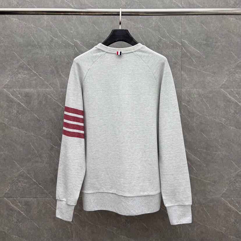 THOM BROWNE 汤姆布朗 TB 网眼朱地色织新配色卫衣圆领套装，休闲圆领卫衣套装\n码数：1-5