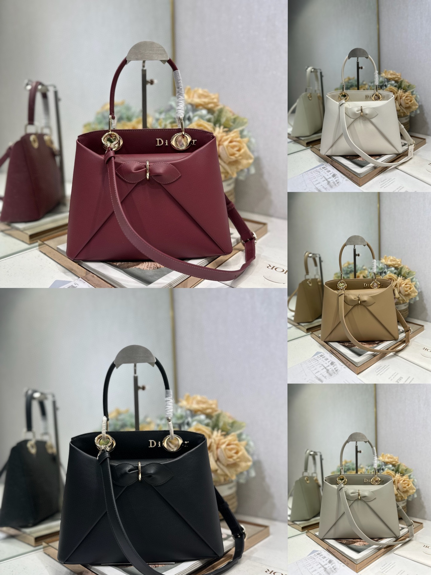 NO:771000,Dior 2026 Spring and Summer New Product #Bowknot Handbag Plain #5 Colors Available Model 0737, Dior, dior, dior19860909Dior 2026 春夏新品#蝴蝶结手提包 平纹#5个颜色现货 型号0737,迪奥,dior,dior,Bag