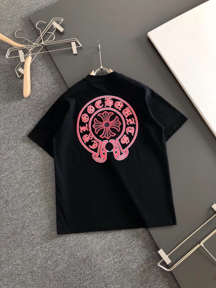Chrome Hearts 克罗心（高版本）\nCH 2026SS春夏最新款圆领刺绣时尚短袖圆领T恤，官