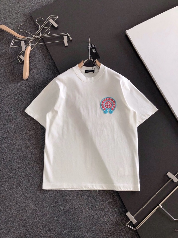 Chrome Hearts 克罗心（高版本）\nCH 2026SS春夏最新款圆领刺绣时尚短袖圆领T恤，官