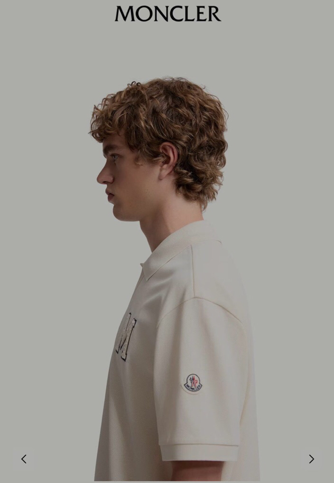 Moncler 蒙口M家新款刺绣翻领T恤POLO衫，胸部毛巾绣工艺，简约大气，四个色，标齐！m-xxl