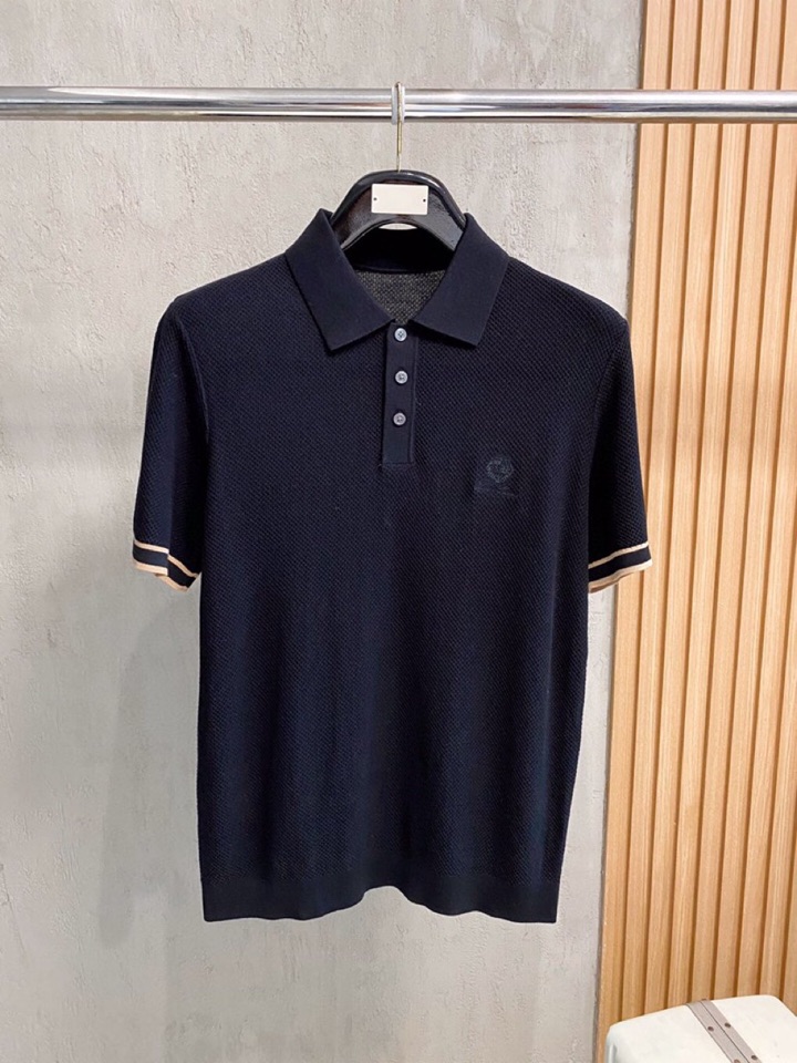 loro Piana 诺悠翩雅loro Piana 家族男士高端简约短袖翻领T恤Polo针织衫，经典王牌