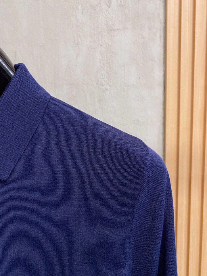 brunello Cucinelli bc家族男士高端简约短袖翻领T恤针织衫，经典王牌系列\n高端奢华且