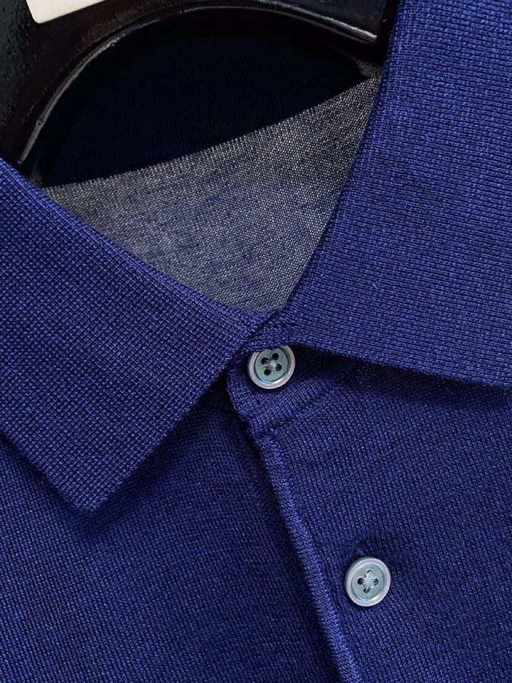 brunello Cucinelli bc家族男士高端简约短袖翻领T恤针织衫，经典王牌系列\n高端奢华且